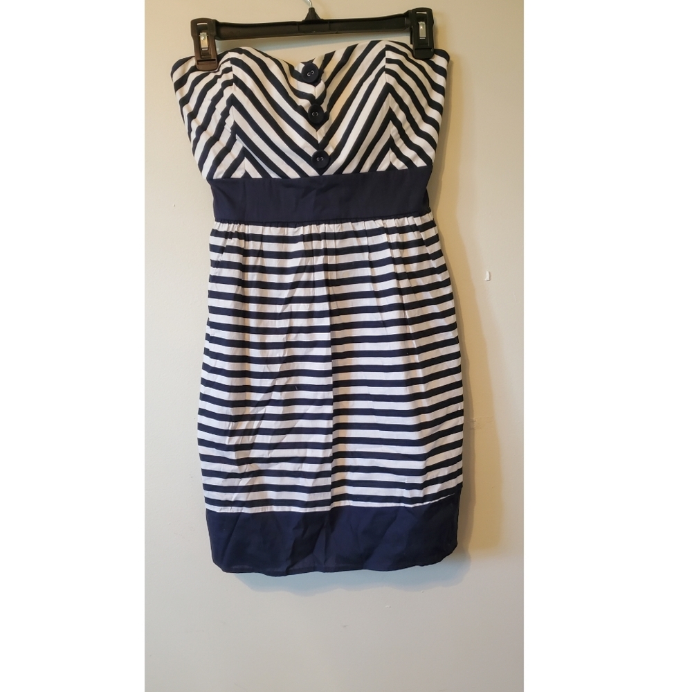 Blue striped dress